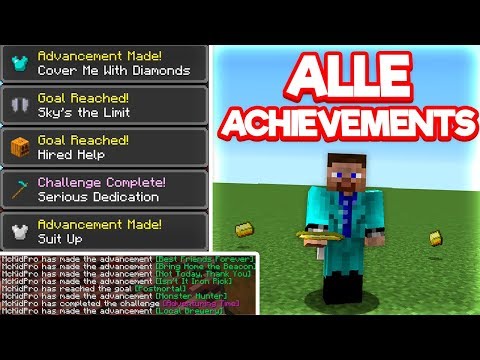 HVORDAN DU FÅR ALLE ACHIEVEMENTS I MINECRAFT 🏆!!