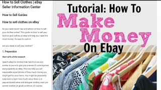 How to sell clothes on eBay | Ebay seller information center | Step by Step Guide For selling