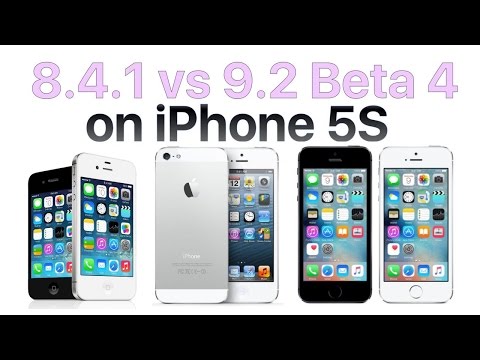 iPhone 5S iOS 8.4.1 vs iOS 9.2 Beta 4 / Public Beta 4 Build 13C75