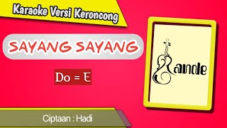Download lagu [KARAOKE] Sayang Sayang - Safitri [Versi Keroncong] mp3