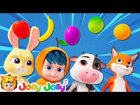 Fruits Finger Family🍌🍇 | Learn Fruits Songs | Jolly Jolly - Learn and Play - Nursery Rhymes