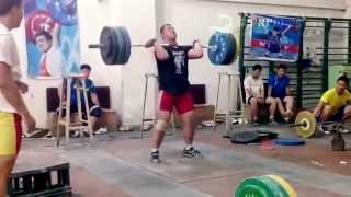 Chinese Junior weightlifters training at Harbin