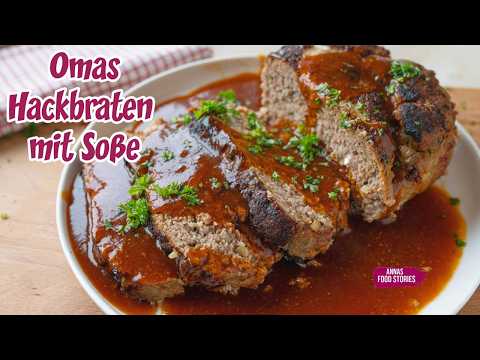 Omas Hackbraten mit Soße Rezept 👌😋 - Falscher Hase sehr schmackhafte Hausmannskost