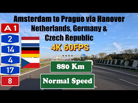 4K Amsterdam to Prague via Hanover. Netherlands, Germany & Czech Republic