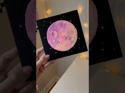 Beginner canvas craft using tissue🧻🌛 #artidea #canvasidea