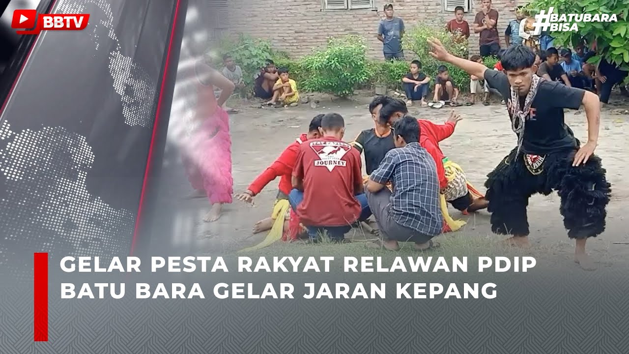 GELAR PESTA RAKYAT RELAWAN PDIP BATU BARA GELAR JARAN KEPANG