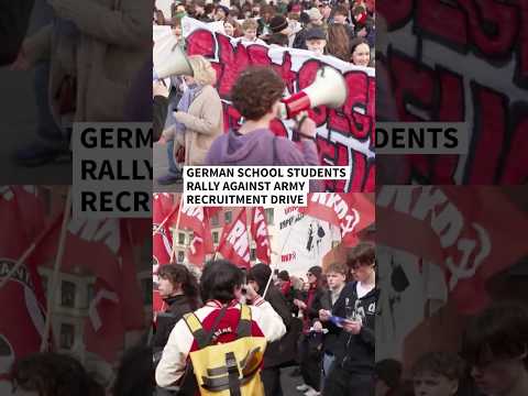 Video Thumbnail: German school students rally against army recruitment drive | AFP