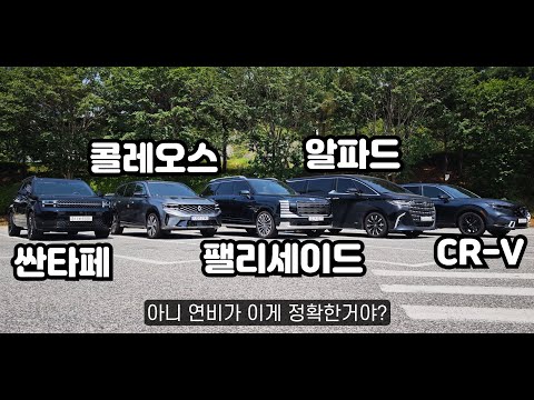 최신 하이브리드 5대, 고속+도심 장거리 연비 대결 (단독, 충격, 황당)