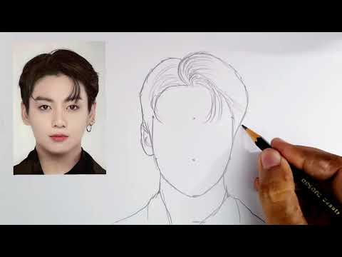How to draw bts jungkook drawing