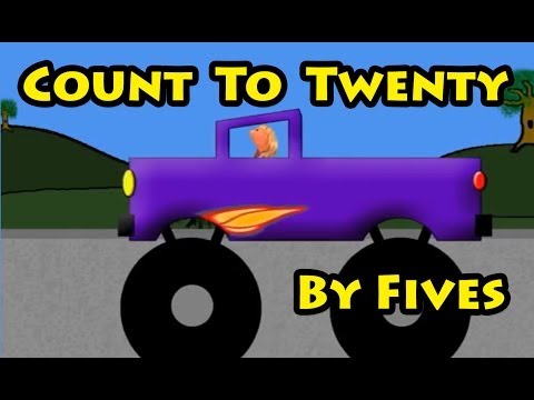 Vids4kids.tv -  Count to Twenty by Fives with Monster Trucks and Motorcycles Video For Kids