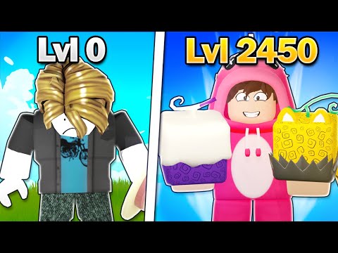 Noob To MAX LEVEL in Blox Fruits | FULL MOVIE