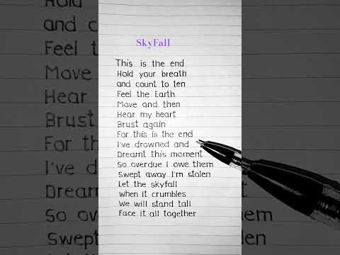Sky Fall - Adele (Lyrics) #song #lyrics #trending #adele