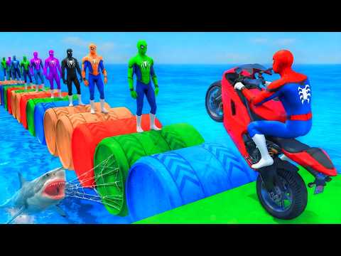 الرجل العنكبوت انقاذ باتمان Spider-Man Rescue batman vs iron man vs venom funny Game GTA 5 superhero