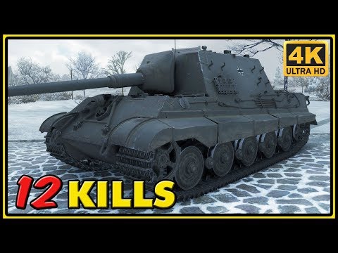 Jagdtiger 8,8 cm Pak 43 - 12 Kills - 1 VS 7 - World of Tanks Gameplay - 4K Video