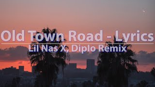 Lil Nas X - Old Town Road, Diplo Remix (Lyrics) - Audio at 192khz, 4k Video