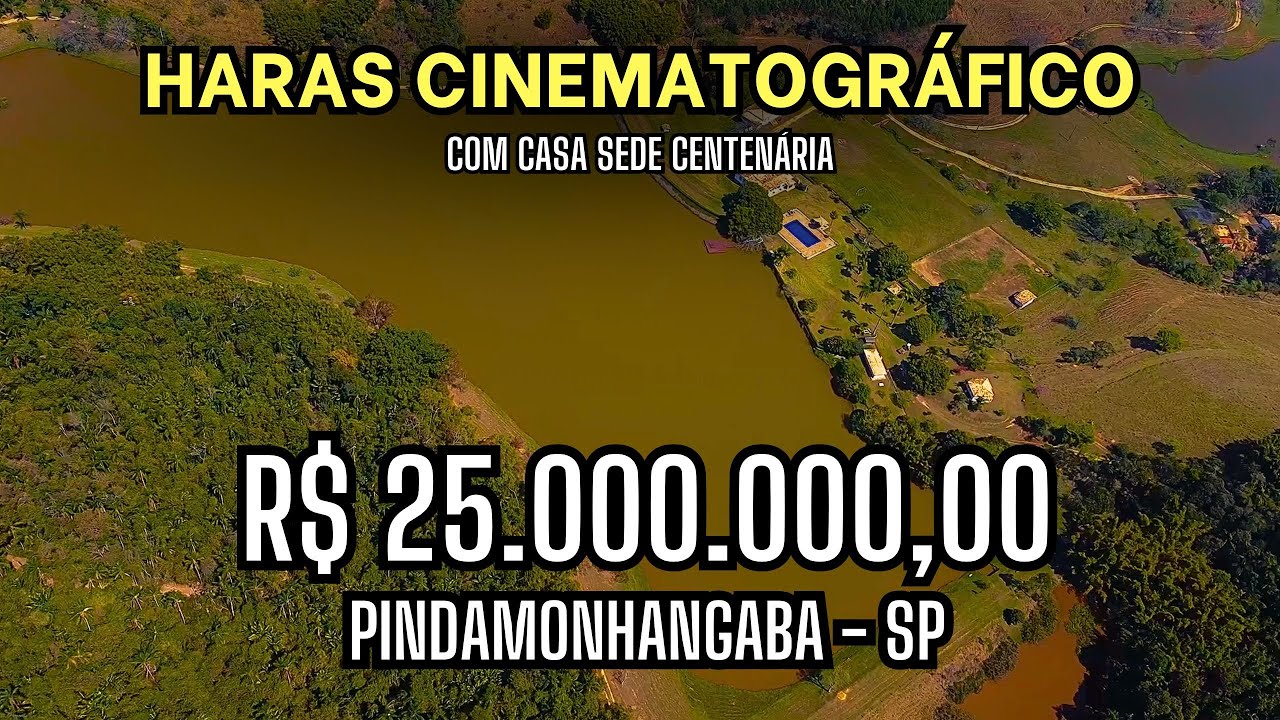 Haras Cinematográfico à Venda em Pindamonhangaba/SP | 600 Hectares, 6 Lagos e Sede Histórica