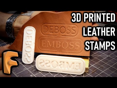 How to Design and Use 3D PRINTED LEATHER STAMPS // Fusion 360 & Leatherworking Tutorial