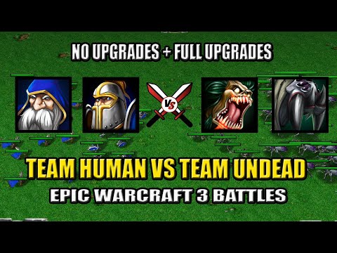 Footman/Rifleman vs Ghoul/Crypt Fiend (No Upgrades + Full Upgrades) - Warcraft 3