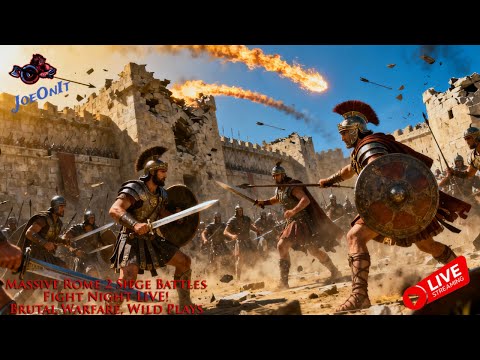 Massive Rome 2 Siege Battles | Fight Night LIVE! Brutal Warfare, Wild Plays