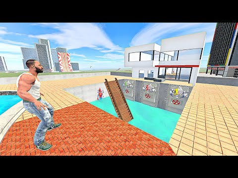 Franklin Found Colourful Spiderman Monster Bunker in Indian Bike Driving 3D