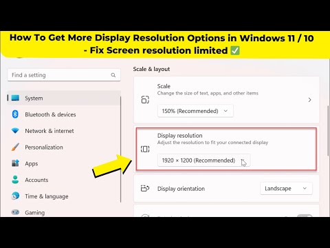 How To Get More Display Resolution Options in Windows 11 / 10 - Fix Screen resolution limited ✅