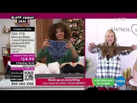 Rhonda Shear 3pack Seamless Jacquard Ahh Brief Panty