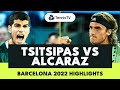 Electric Carlos Alcaraz vs Stefanos Tsitsipas Match | Barcelona 2022 Extended Highlights