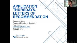 Application Thursdays: Letters of Recommendation presentation title screen.