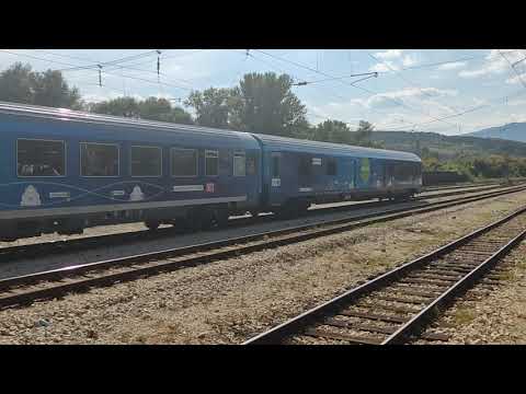 Conecting Europe Express transit Mezdra Station/ Влак Свързана Европа транзит гара Мездра