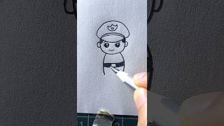easy policeman drawing