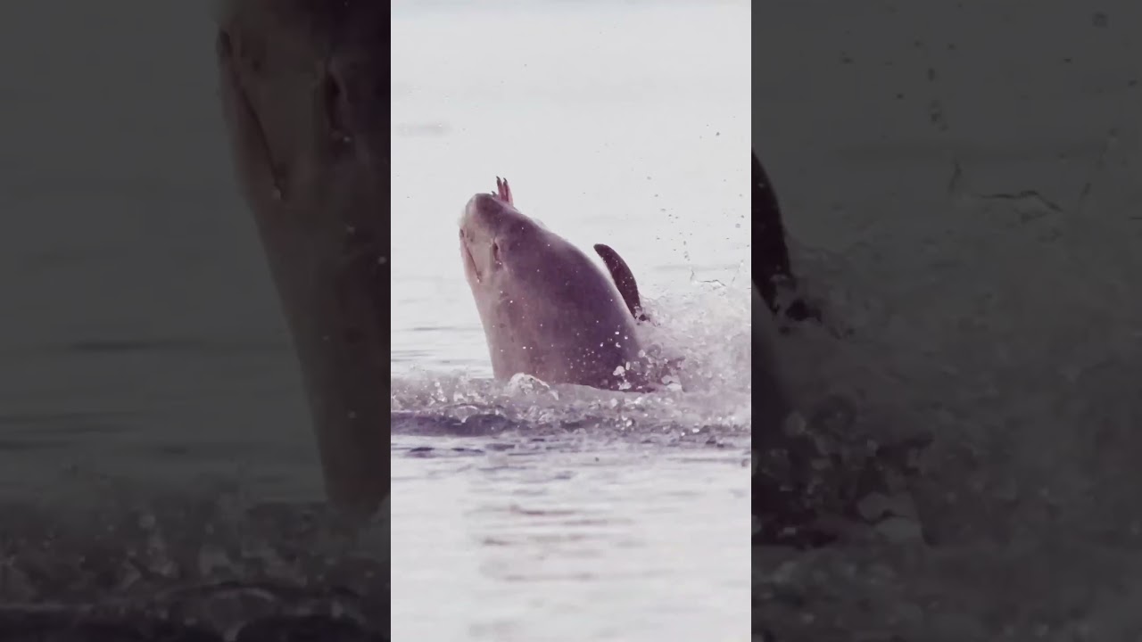 Leopard Seal Thrashing Penguin