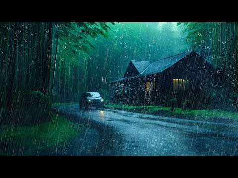 The Best Rain and Thunder sounds to Wipe off Insomnia tonight  Heavy Rain pouring down the pass road