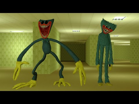 Surviving Huggy Wuggy and Nightmare Huggy Wuggy in the Backrooms | Garry's Mod
