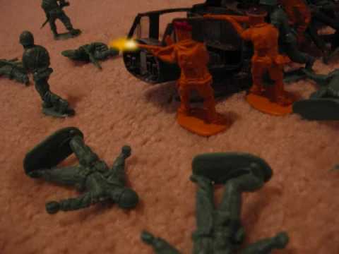 Army Men stop motion battlefield test