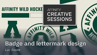 Create a lettermark and badge design in Affinity Designer with Luc Sauve