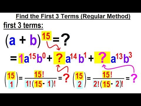 Algebra Ch 49 Binomial Theorem 1 of 18 What is the Binomial Theorem