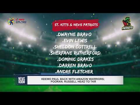 KEEMO PAUL BACK WITH AMAZON WARRIORS; POORAN, RUSSELL HEAD TO TKR