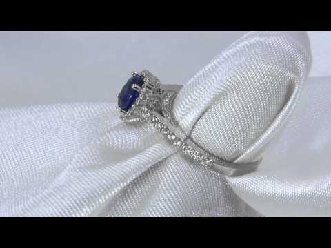platinum Ceylon sapphire ring 2890 video