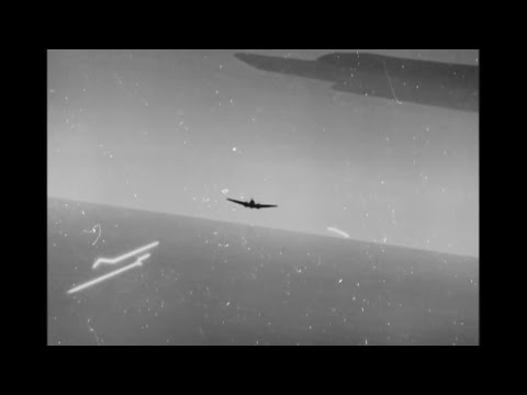 *HISTORICAL FOOTAGE* Spitfire Mk. I Shooting Down He 111 (Battle of Britain)