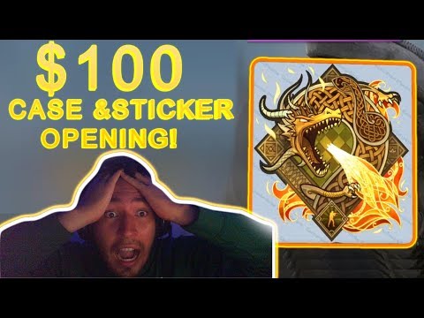 100 dollar CSGO 20 case opening with stickers
