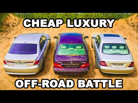 Old BMW 7 Series v S-Class v Lexus LS: OFF-ROAD BATTLE!