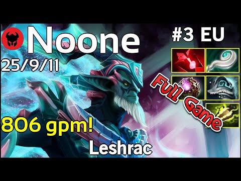806 gpm! Noone plays Leshrac!!! Dota 2 Full Game 7.19