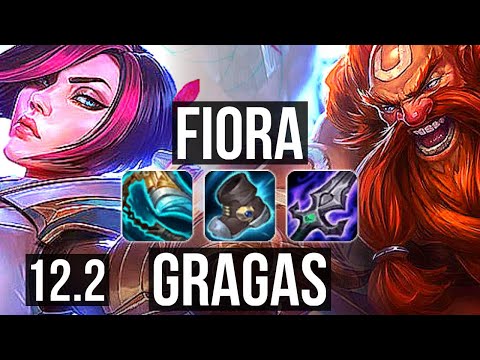FIORA vs GRAGAS (TOP) | 14/1/4, Legendary, Rank 7 Fiora, 6 solo kills | EUW Challenger | 12.2