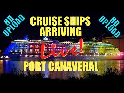 Disney and Carnival Cruise Ships Coming Into Port Canaveral Early Morning (HD VERSION)
