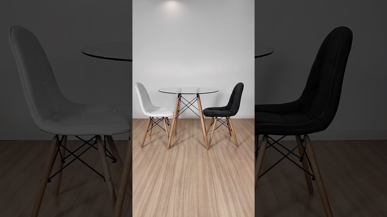 MESA EAMES REDONDA VIDRIO