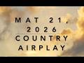 Billboard Top 60 Country Airplay Mar 21 2026
