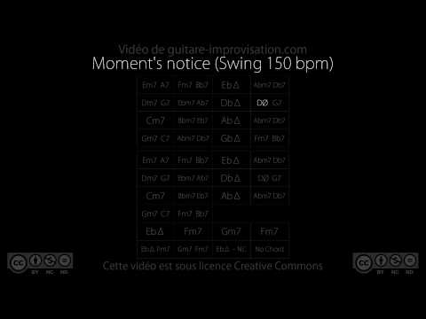 Moment's notice  : Backing Track (swing 150 bpm)