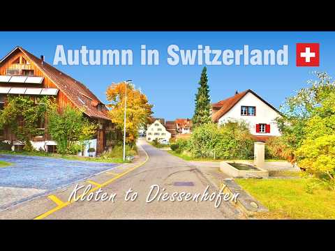 Autumn in Switzerland 🍂🇨🇭 Kloten to Diessenhofen (Part 2) • Swiss Road Trip [4K]