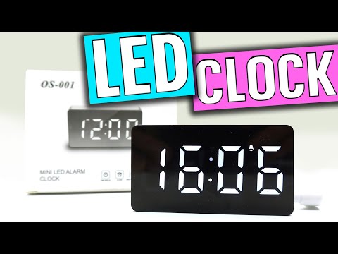 Mini LED Alarm Clock OS-001 Unboxing & Settings - Mirror Table Clock - Aliexpress - Amazon