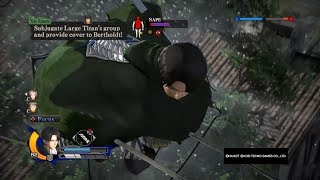 Attack on Titan Wings of Freedom Levi 99+Perfected Gear Gameplay(The nameless one Dlc mission)